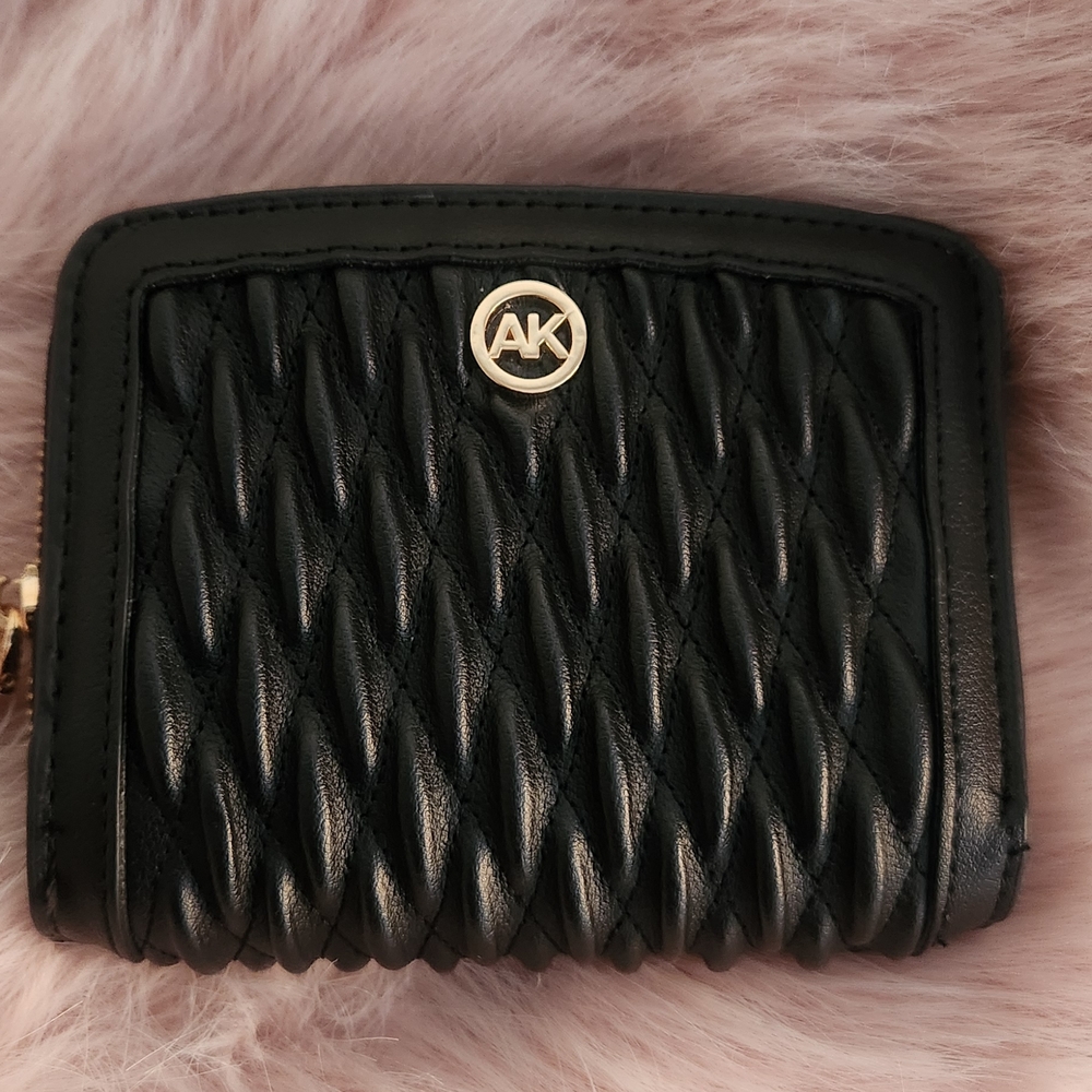 Anne Klein Black Quilted Wallet